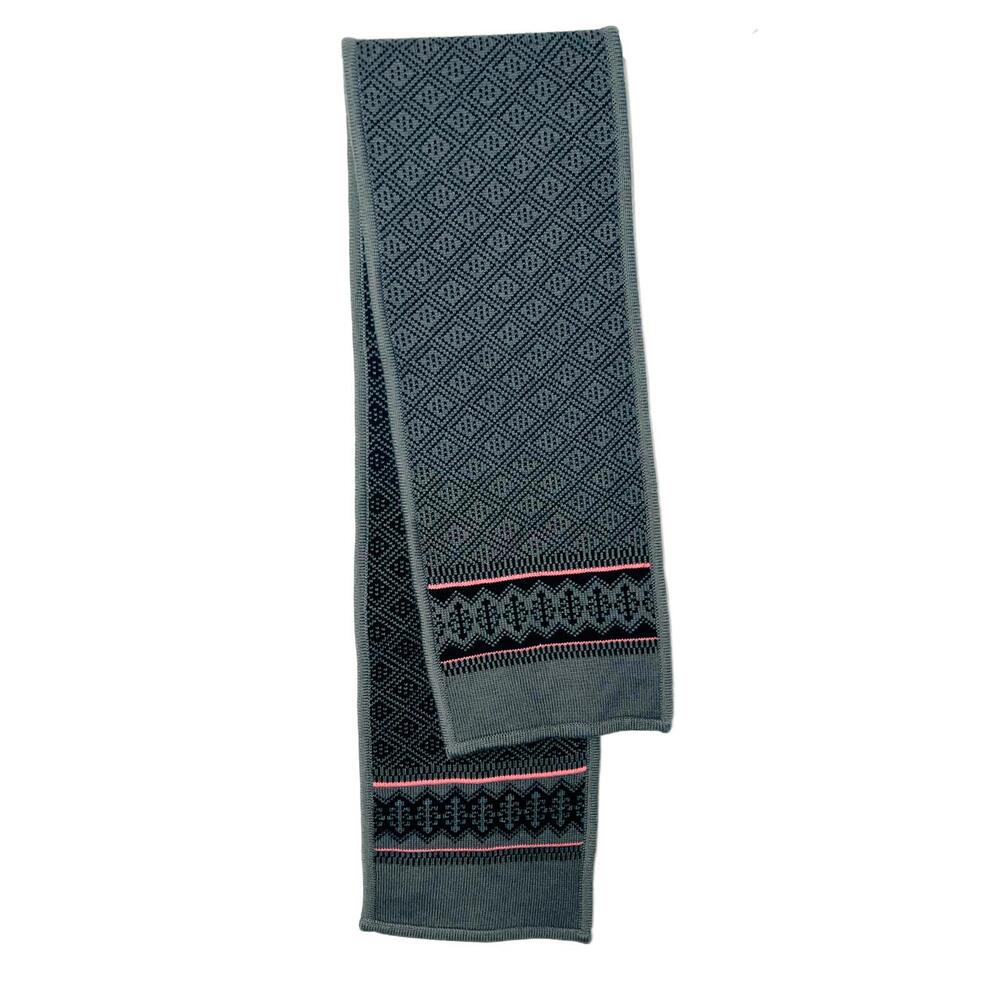 Kaelin Wool Blend Ski Scarf in Gray & Pink